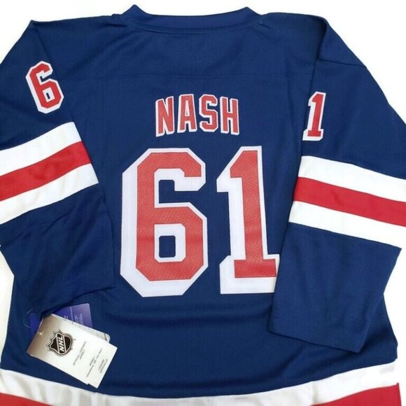 NHL New York Rangers Rick Nash Home Replica Jersey Youth Size L/XL Blue - Picture 8 of 9